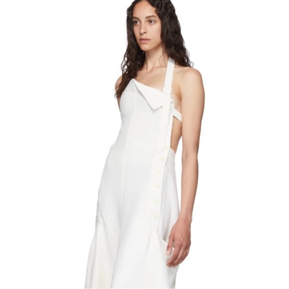 Jacquemus Cream Textured Dress